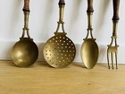 Antique Brass Four-piece Kitchen Accessories Set  France  1920