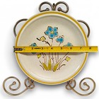 1970s Hearthside Garden Festival Highland Flowers 6 Stoneware Salad Plates 7 75 