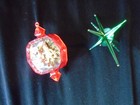 Nine Vintage 1950 s Mid Century Modern Plastic Christmas Ornaments Ufo Atomic