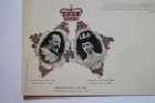 King Edward Vii   Queen Alexandra 1901 Coronation Postcard Embossed Purple Gold