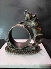 Reed And Barton 1824 Collection Cat   Mouse Napkin Ring Silver Plate Sculpture 