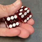 Vtg Set Of 2 Bill   s Gamblin    Hall   Saloon Casino Dice  Matching  569 Las Vegas