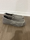 Redhead Men s 12 Gray Canvas Slip-on Casual Shoes Fringe Round Toe Rubber