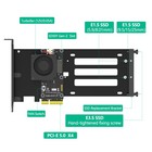 Pcie 5 0 X4 To E1 s e3 s Ssd Adapter Card With Cooling Fan For Desktop server