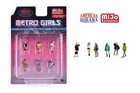Metro Girls 6 Pc  Figure Set - American Diorama Ad-2408mj - 1 64 Scale Figurine