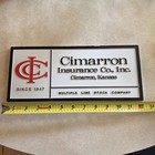 Cimarron Insurance Company Hanging Indoor Plaque   Sign - Cimarron  Kansas