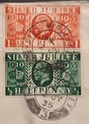 Gb Stamps Kgv 1935 Silver Jubilee 1 2d   1 1 2d On Cover Hayes Cancels