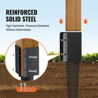 Uimoso Fence Post Anchor Ground Spike 8 Pack 24 X 4 X 4 In Metal Fence Stakes