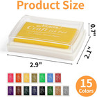 15 Colors Ink Pad  Washable Finger Stamp Pads For Kids Craft  Rubber Stamps