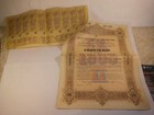 Lot Of 5 Russia 1905 Imperial Bond Certificate 5  100 Roubles Consecutive Nums