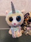 Ty Beanie Boo Plush Cats Lot Kiki Livvie Heather Stuffed Animals Apx 6in