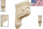 Boston Traditional Scroll Wood Corbels  3 3 8 w X 6 1 2 d  Rubberwood Elegance