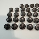 Waterbury Button Co Military Crest Eagle Silver Color Buttons Lot Of 48 Used