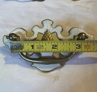 2- Vintage Bassett Drop Bail 1960s Pull Handles White Brass 3  Centers Pineapple