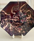 Mcm Abstract Enamel Copper Art Bowl dish - Stylized Signature And Paper Label