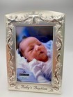 Baby s Baptism Holy Cross Picture Frame By Malden 4 X6 Portrait Nib Silver Tone