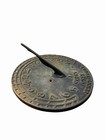 Vintage Virginia Metal Crafters Sundial Cast Iron   Brass Count Only Sunny Hours