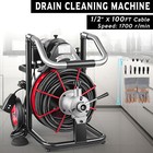 100ft X 1 2  Commercial Drain Cleaner Sewer Snake Drain Auger Cleaning Machine