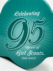 Collectible Girl Scout Cookie Tin 95 Year Anniversary Trefoil Shaped Decor