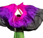 Us Women s 100  Silk Belly Dance Veils Gradient Hand Tossed Scarf Veil 250 114cm