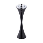 Floor Standing Ashtray Receptacle With Lid Retro Self-cleaning Outdoor Black