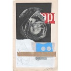 Original Mixed Media Modern Art Collage  dealate  6 25x10  Signed
