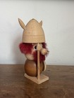 Vintage Mid Century Modern Teak Danish Wood Viking Figure