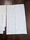 Lot 8 White Flat Bag pouchet Hm W vtg Up-cycled 100 cotton Coverlet X Diy Gifts