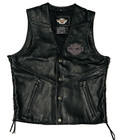 Harley Davidson Embroidered Eagle  ride Free  Leather Vest Snap   Lace Up M 2006