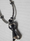 Vintage Sterling Silver Navajo   Pearls   Beads   Squash Blossom Necklace- Nice 