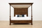 Tudor Vintage Carved Oak 4 Poster King Size Canopy Bed  55457