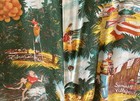 Vintage 1940 1950 Photo Print Hawaiian Rayon Shirt Florida Sarasota Seminole
