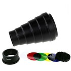 Pro Conical Snoot   Honeycomb Grid For Balcar Alienbees Mount Strobe Flash Light