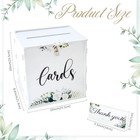 White Pvc Wedding Card Box With Lock  Eucalyptus Diy Money Envelope Holder Box