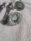 Antique 12 Point Glass Door Knob Set Mortise  Backplates1890s Excellent Conditio
