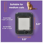 Closer Pets Cat Mate Microchip And Id Disc Door For Entry Control Grey Door Only