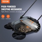 Vevor Walk-behind Hand Push Floor Sweeper 25 6  Width 5 Gallon Waste Container