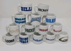 Nfl Football Teams Mini Miniature Ceramic Coffee Mugs Team Logo Cups Lot Of 14