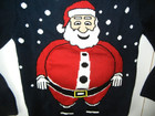 Santa Claus Ugly Christmas Jolly Big 3d Belly Sweater Funny Xmas Party Adult S