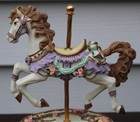 Heritage House Country Fair Music Box Carousel Horse Over The Rainbow W box