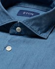 Nwt Eton Dress Shirt Cotton Denim Luxury Sweden 43 17 Contemporary