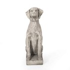  314362 Gomer Outdoor Dog Statue  Antique White 