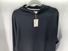 Peter Millar Crown Sport Hooded Golf Shirt Men Size Medium Black Pullover Nwt