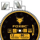Foxbc 12 Inch Miter Saw Blade 80 Tooth Fine Finish Wood Crosscutting Saw Blade