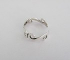 Sterling Silver 3 Scroll Thin Band Size 3-5 Adjustable Toe Ring