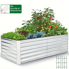 8x4x2ft Galvanized Raised Garden Bed Kit Garden Planter Box Flower Vegetable