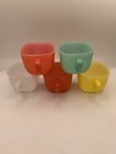 5 Vintage Glasbake Glass Square Mugs Cup 8 Oz J-2265 Usa