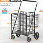 455lbs Shopping Cart For Groceries  Large Heavy Duty Grocery Cart On Wheels  Fol