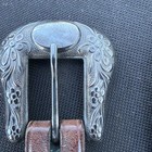 4 Piece Sterling Silver Vintage Ranger Belt Buckle Set W  Small Belt