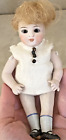 Antique Jointed All Bisque French Mignonette Doll With Sleep Glass Eyes